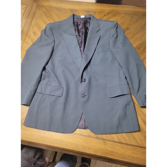 Kuppenheimer Other - Kuppenheimer Mens Clothiers Charcoal Pinstripe Wool Blend Blazer Size 44R